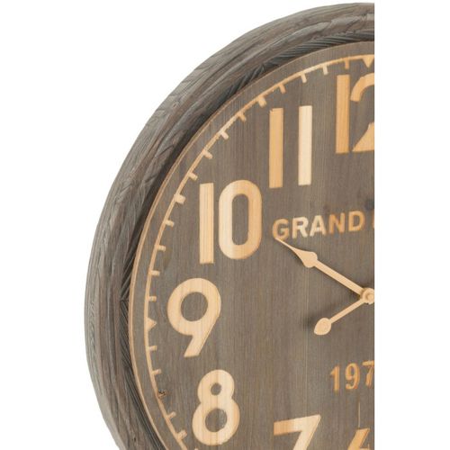 Horloge Murale En Bois "grand Hotel" 58cm Marron