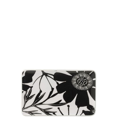 Plat De Présentation En Bois "tod" 40cm Noir et Blanc