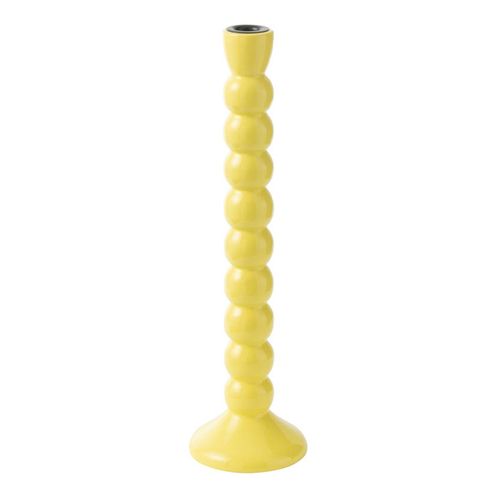 Bougeoir Design En Bois "waldo" 38cm Jaune