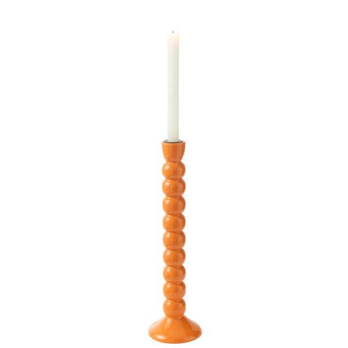 Bougeoir Design En Bois "waldo" 38cm Orange
