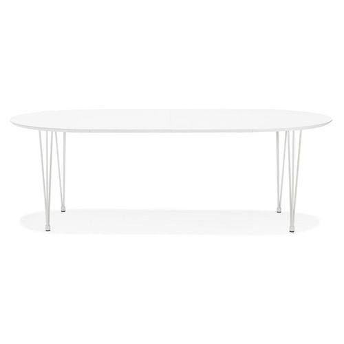 Table De Repas Extensible "babao" 120-220cm Blanc