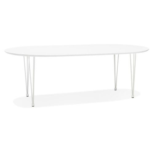 Table De Repas Extensible "babao" 120-220cm Blanc