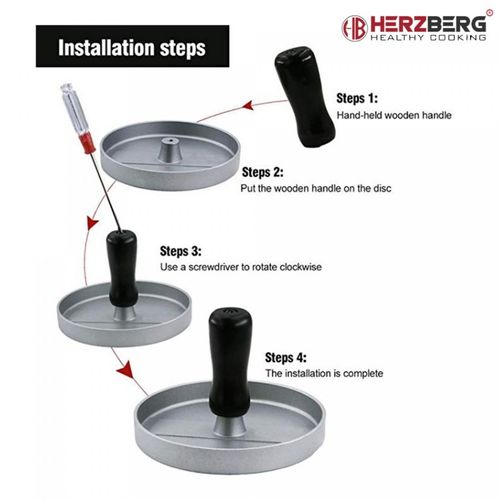 Presse à Burger Avec Poignée En Bois  Hg8104