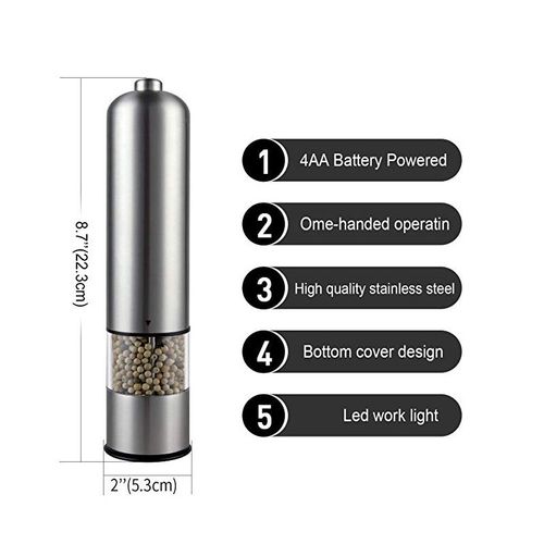 Moulin à Poivre Ou à Sel En Acier Inoxydable  Hg8106