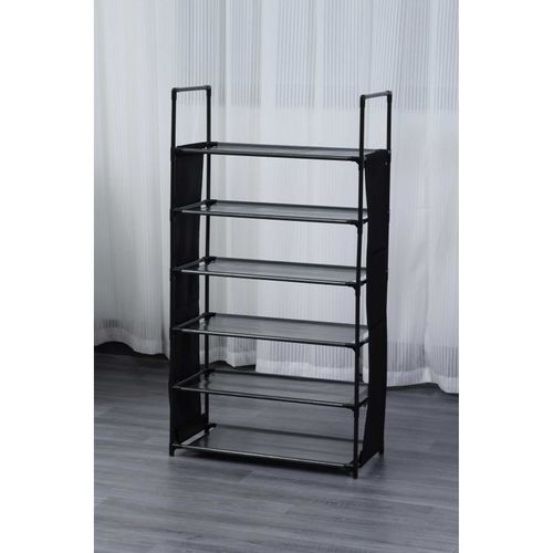 Etagère à Chaussure à 6 Niveaux Noir  Hg03329-blk