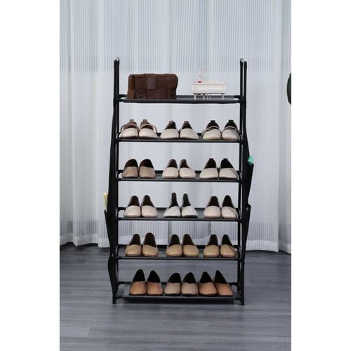 Etagère à Chaussure à 6 Niveaux Noir  Hg03329-blk
