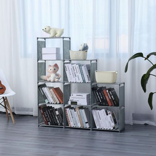 Etagère De Rangement à 9 Niveaux Gris  Hg03350-gry