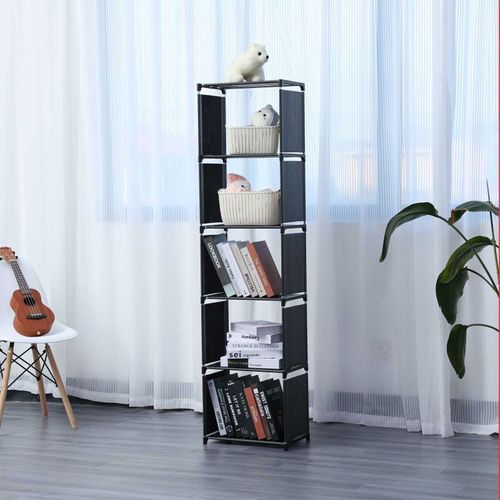 Etagère De Rangement à 5 Niveaux Gris - Hg03619-blk