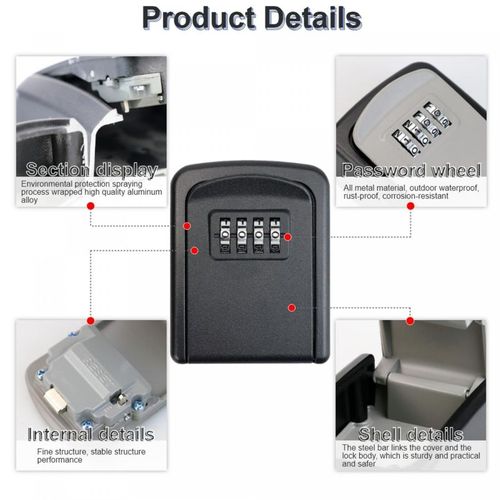 Boîte à Clés Sécurisée Noir  Hg03800