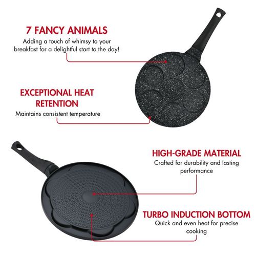Poêle à Crêpes Et Galettes Avec 7 Motifs Animaux 26cm  Hgcp267anl
