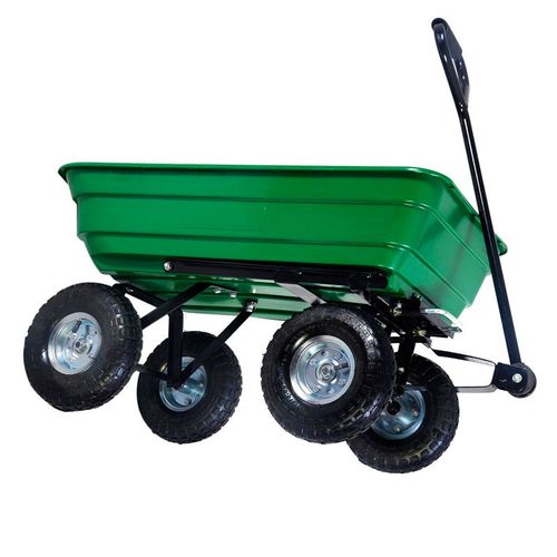 Chariot De Jardin à Main Avec Benne Basculante 75l  Hg8028-75-gre