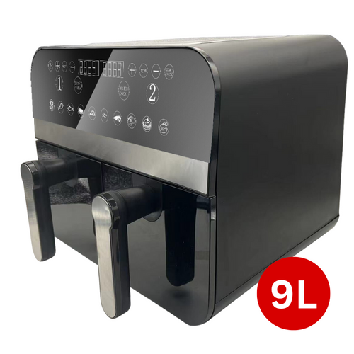 Friteuse à Air Chaud Airfryer Numérique Double Panier Noire 2400w 9l  Cnafd45nb