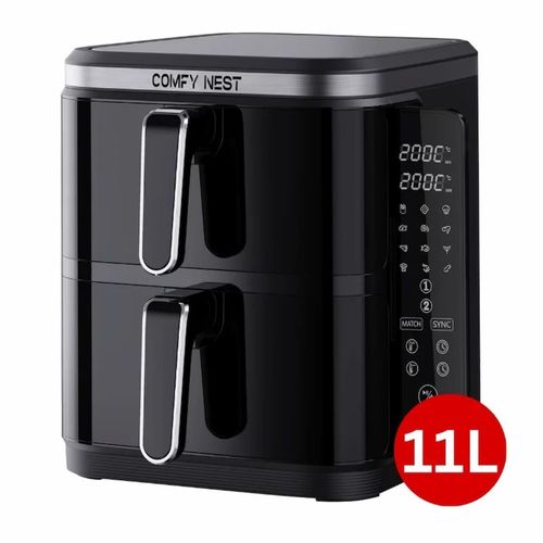 Friteuse à Air Chaud Air Fryer Double Panier Verticale 11l 2800w  Cn06177
