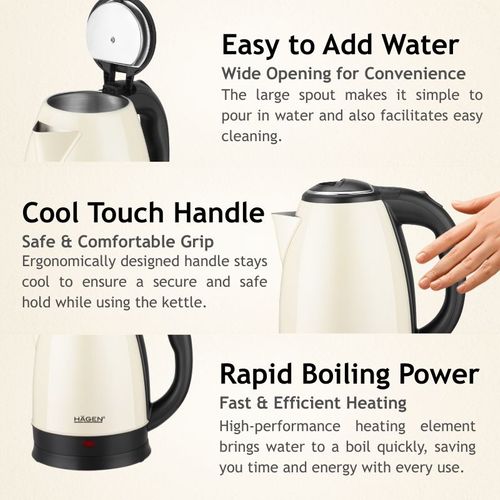 Bouilloire Électrique 1.8l Inox Sans Fil Crème  Ha5525-crm