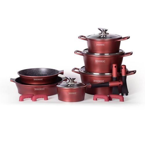 Batterie De Cuisine 17 Pièces Bordeaux  Rles1014m-bur