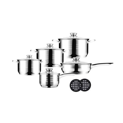 Batterie De Cuisine 12 Pièces Inox  Rl1232