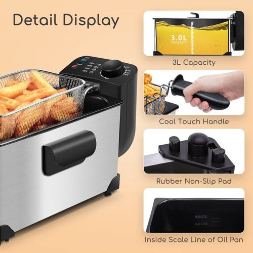 Friteuse 3l 2000w Royaltyline Eft2000l