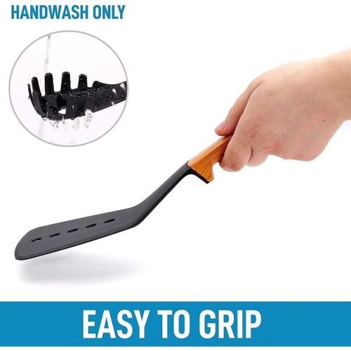 Set D'ustensiles De Cuisine 7 Pièces Aspect Bois  Rlu03