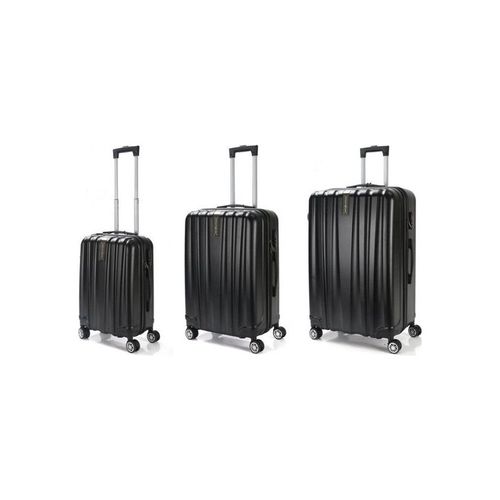 Set 3 Valises 36-67-98 Litres Abs Avec 4 Roulettes Noir  Rllts18706-blk