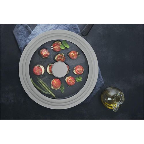 Ensemble De 2 Casseroles Revêtement Marbre Argenté Avec Couvercle En Verre  Rlfs2m-sil