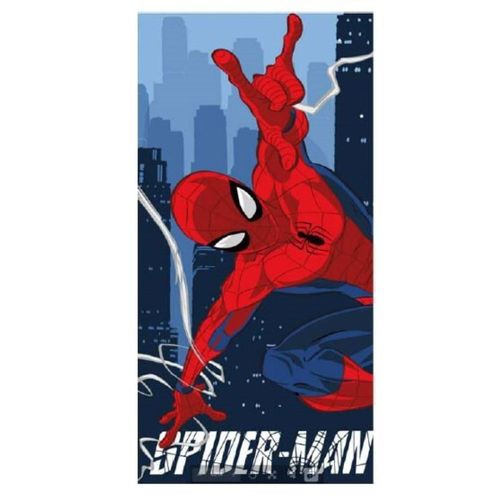 Serviette De Plage - Marvel Spiderman En Ville - 70 Cm X 140 Cm