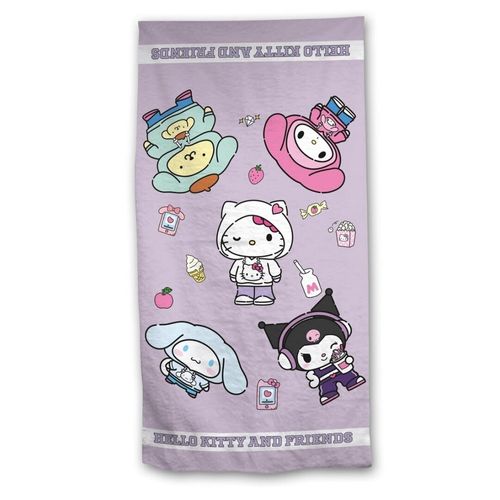 Serviette De Plage - Hello Kitty Et Ses Amis - 90x170 Cm