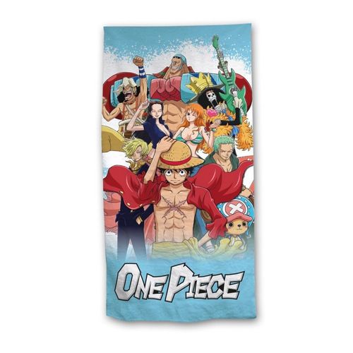 Serviette De Plage - One Piece Avec Tous Les Personnages - 90x170 Cm
