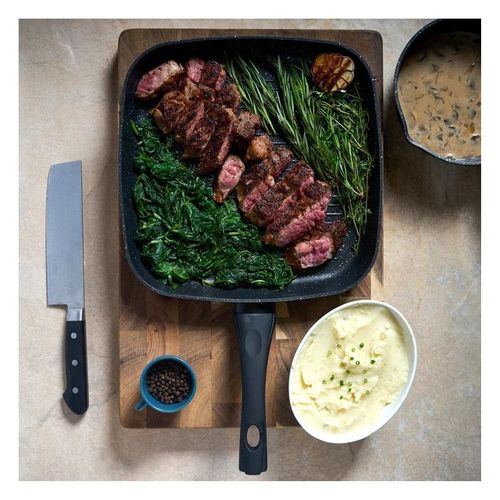 Poêle Grill 28 Cm Noir  Rlfgn28