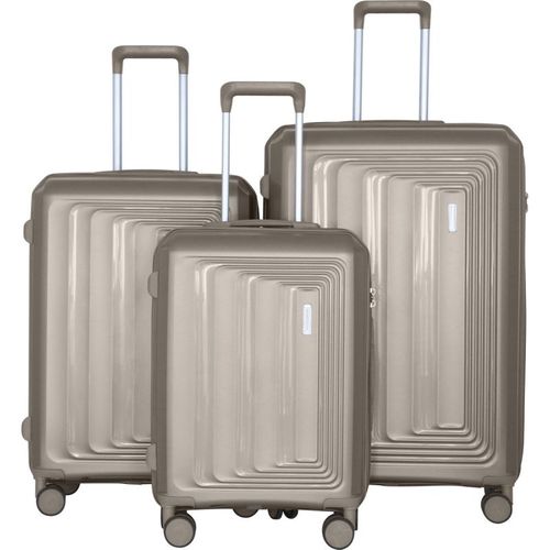 Set 3 Valises 36-67-98 Litres Abs Avec 4 Roulettes Champagne  Rllts18747-champ