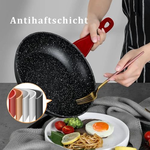 Ensemble De Cuisine 10 Pièces Induction Rouge Métallique  Rlfd10m-red