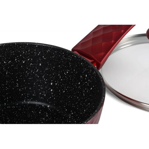 Ensemble De Cuisine 10 Pièces Induction Rouge Métallique  Rlfd10m-red