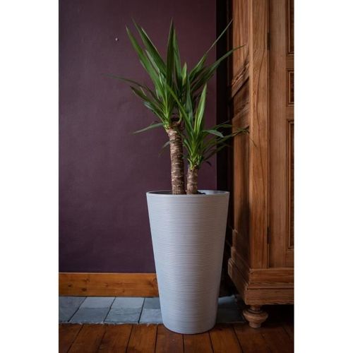 Pot De Fleurs Haut - Garden Id - Green Care Sense Haut Pierre Bleue - 55 Cm - Résistance Uv Et Gel