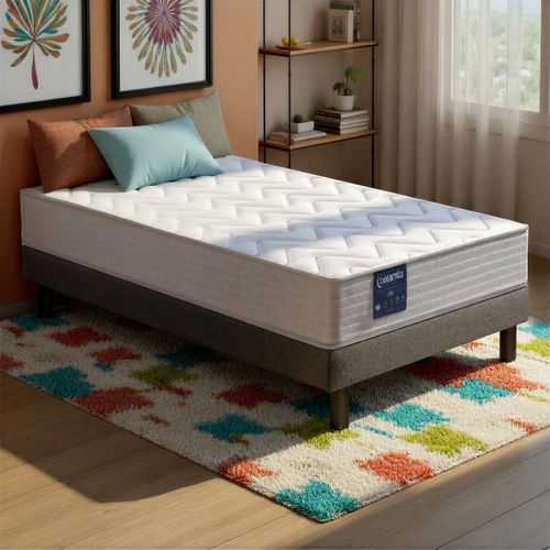 Matelas mousse 90x190 cm DREAMEA LISA roulé ép.20 cm