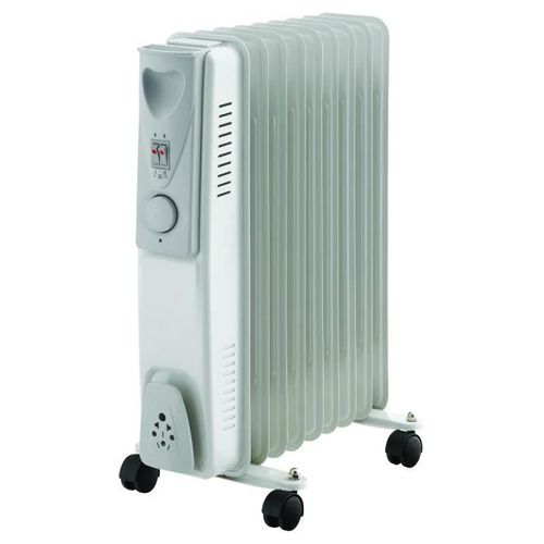 Radiateur Électrique Bain D'huile - 2000w - 240v - Jusqu'a 30m3 - Gris