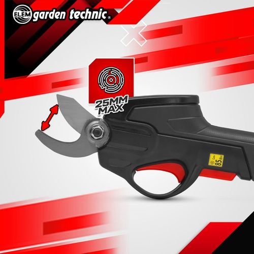 Sécateur Rechargeable 7.2v Lithium Livré Avec Batterie Intégrée Et Chargeur - Elem Garden