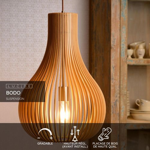 Bodo Suspension - Bois Clair - 1xe27