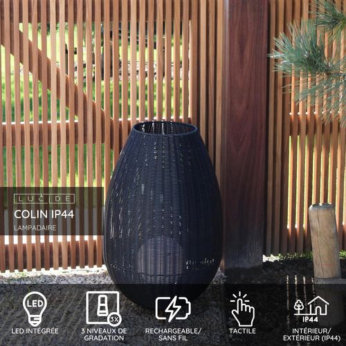 Colin Ip44 Lampadaire - Noir - LED Intégré
