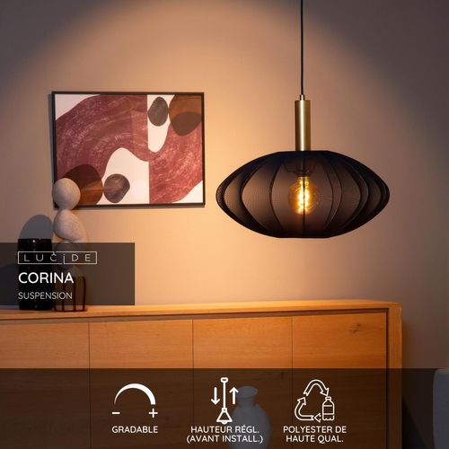 Corina Suspension - Noir - 1xe27