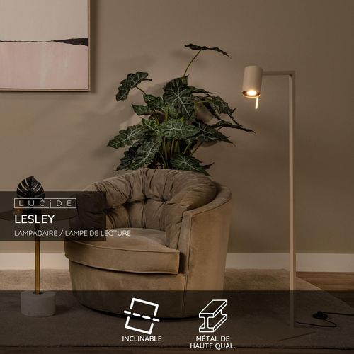 Lesley Lampadaire / Lampe De Lecture - Taupe - 1xgu10