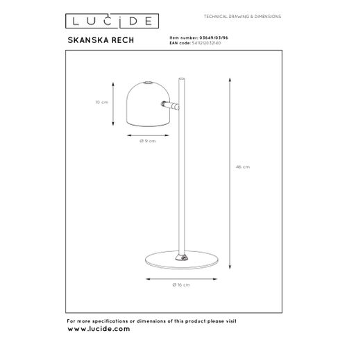 Skanska Rech Lampe De Bureau - Café - LED Intégré