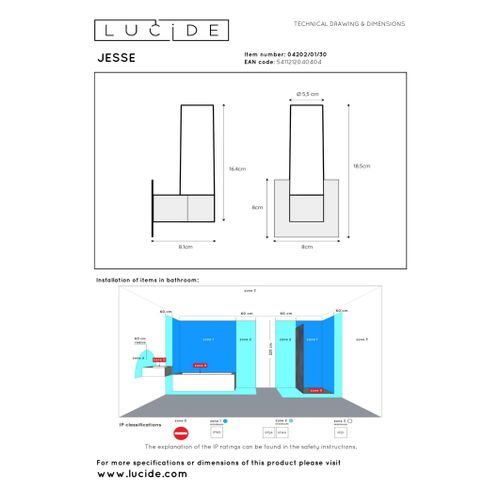 Jesse Applique Murale - Noir - 1xg9