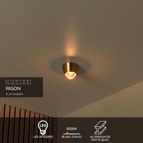 Rigon Plafonnier - Or Mat / Laiton - LED Intégré