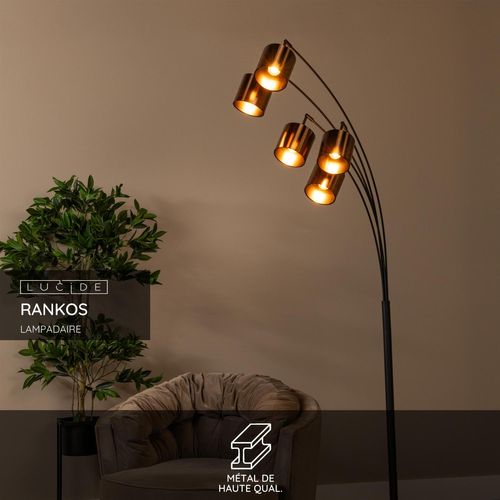Rankos Lampadaire - Noir - 5xe14