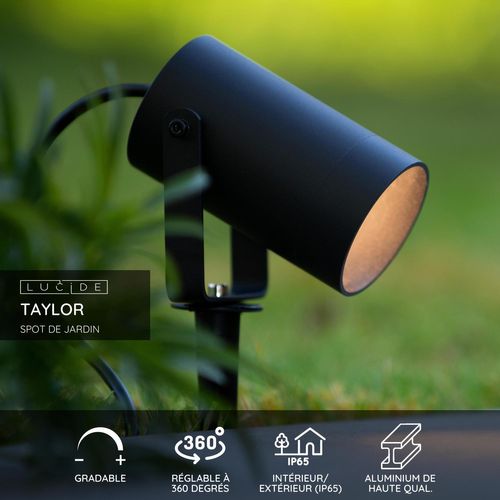 Taylor Spot De Jardin - Noir - 1xgu10