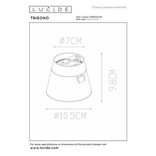 Trigono Spot Plafond - Noir - 1xgu10