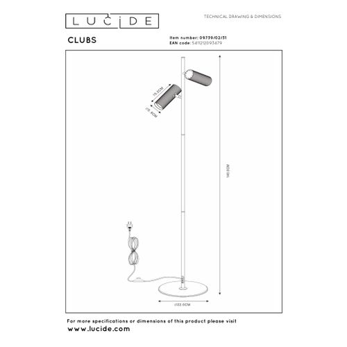 Clubs Lampadaire - Blanc - 2xgu10