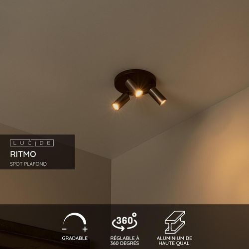 Ritmo Spot Plafond - Café - 3xgu10 (mr11)