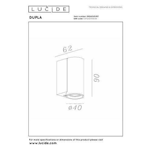 Dupla Spot Mural - Café - 1xgu10 (mr11)