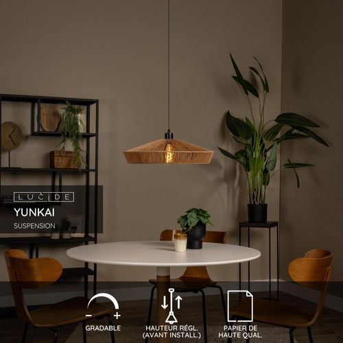 Yunkai Suspension - Naturel - 1xe27