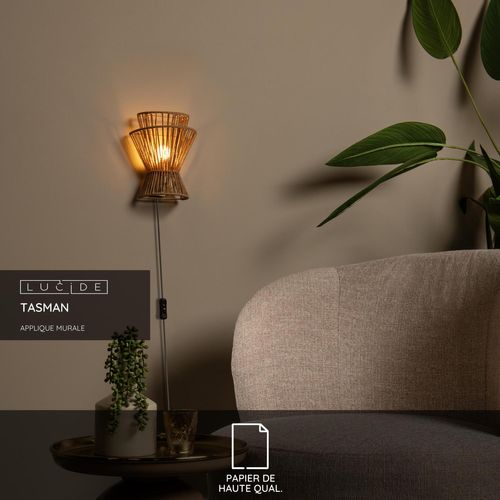 Tasman Applique Murale - Naturel - 1xe14